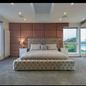 Ambassador Chesterfield Upholstered Platform Bed Frame