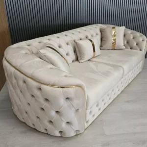 Ambassador Sofa Chesterfield Toronto Gold Trim Fabric