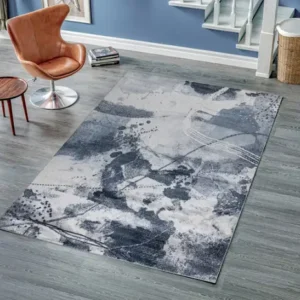 HARLEQUIN LARGE BLUE LIVING ROOM RUG 200 X 290 CM