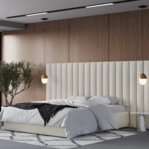 Modena Extra Wide Panelled Striped Headboard Bed Frame