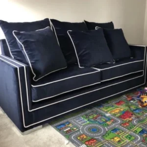 Regency Contrast border Soft Velvet Sofa in Corner,3 seat, 2 seat
