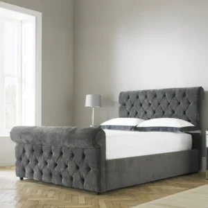 Valentino Chesterfield Sleigh Bed
