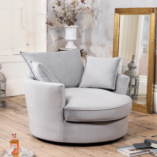 Cuddle Swivel Chair Velvet Love seat - Image 2