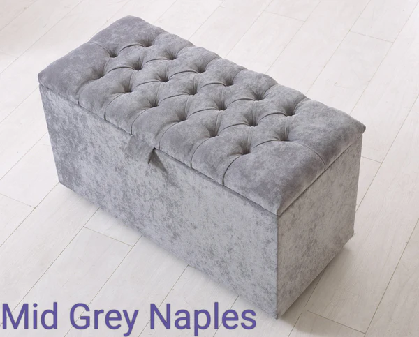 Ottoman Storage Box Upholstered Pouffe - Image 5