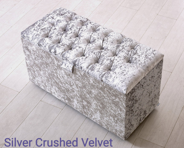 Ottoman Storage Box Upholstered Pouffe - Image 6