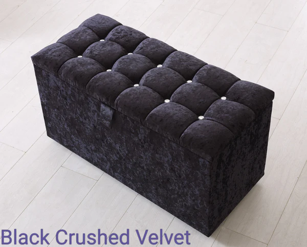 Ottoman Storage Box Upholstered Pouffe - Image 7
