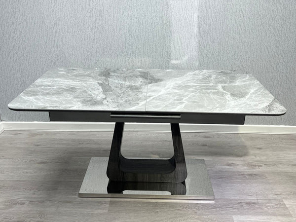 Zermatt Extendable Dining Table Grey Ceramic 160cm – 200cm with 6 Zermatt Chairs - Image 3